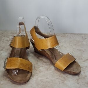 Soft Women’s Mustard Yellow Wedge Sandals